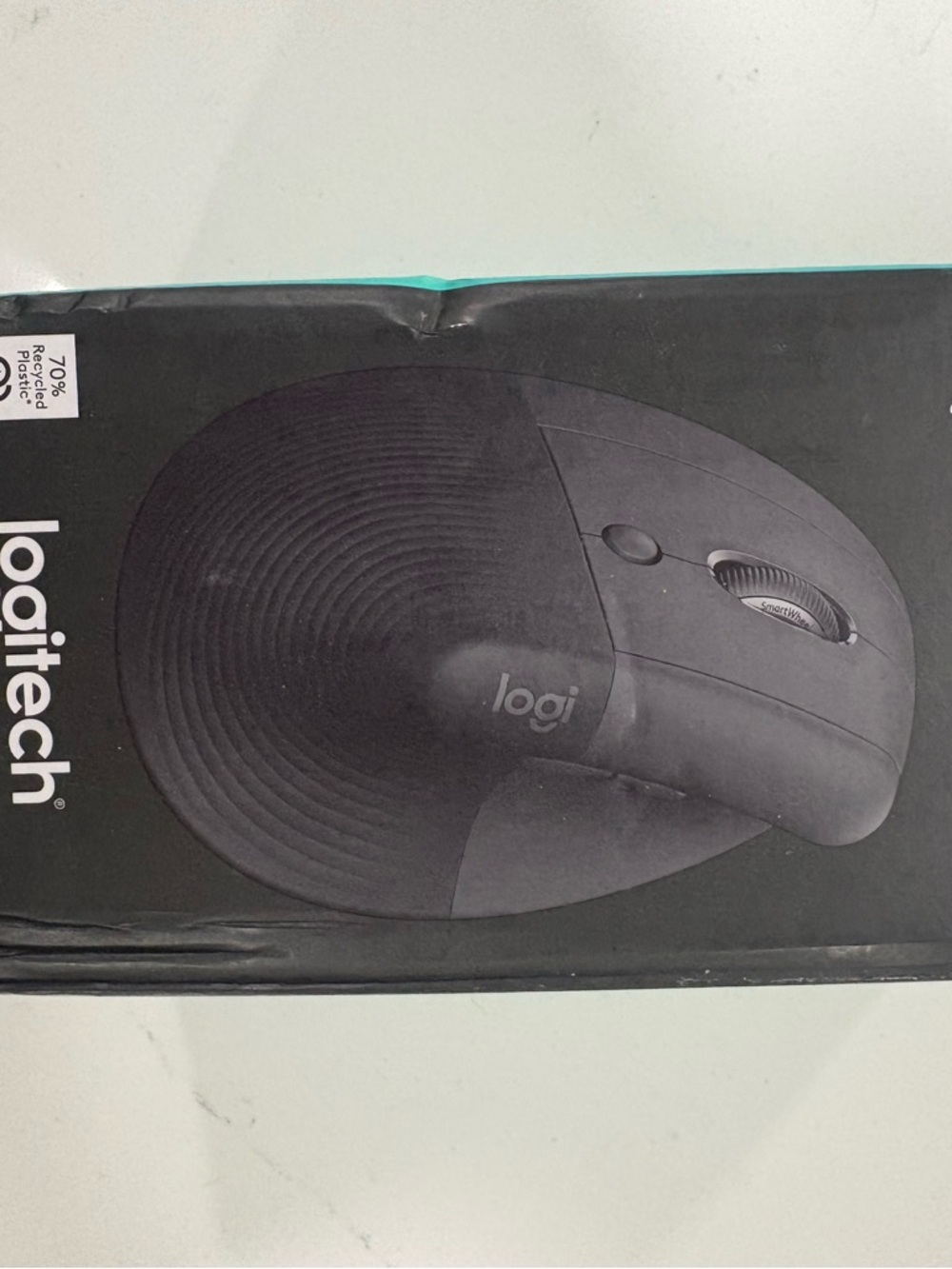 Left Hand Logitech Wireless Ergonomic Mouse - Black and Gray